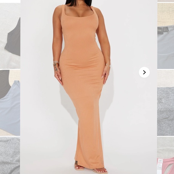 Fashion Nova Alexis Ribbed Maxi Dress - Picture 1 of 6